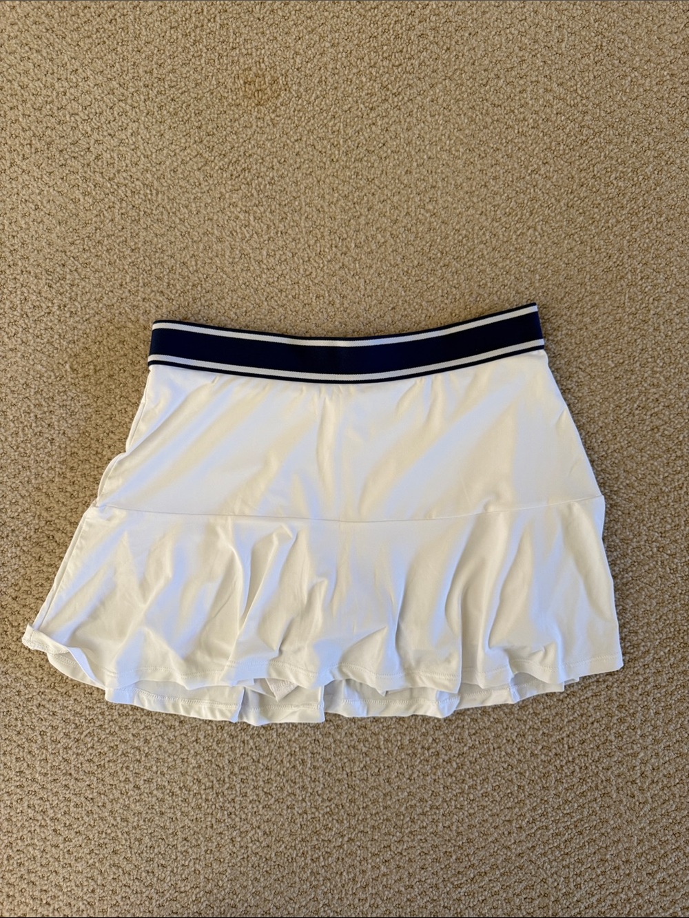 Peter Millar White Skort with Navy Stripe Waistband